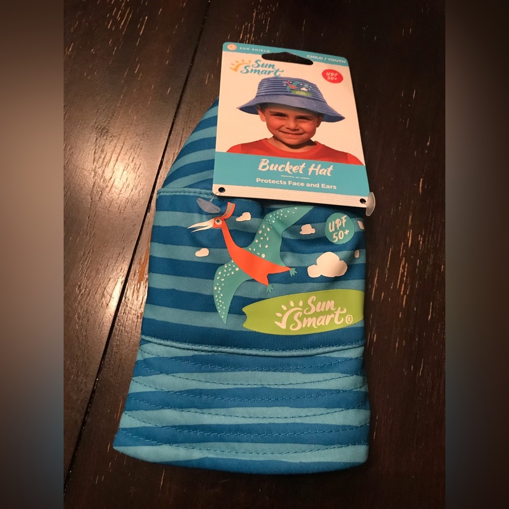New Bucket Hat, Sun Shield UPF 50+, Protects Face and Ears, Blue